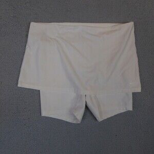 Nike Skort Women's Small White Tennis Active Just Do It  A-Line Mini Logo Solid